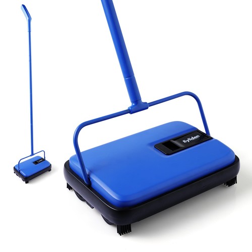 Carpet Sweeper, Mini Size Lightweight Hand Push - No Noise, Non-Electric, Easy