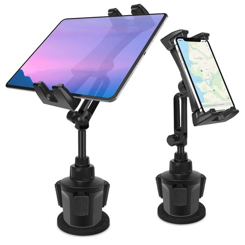 Car Cup Holder Tablet Mount & Phone Cradle Stand Truck iPad Pro 11/12.9 Air Mini
