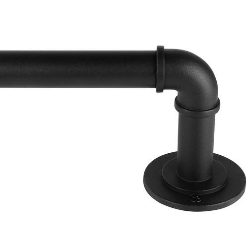 Industrial Curtain Rods Windows 28 to 48 Inches Blackout Wrap Around Curtain Rod